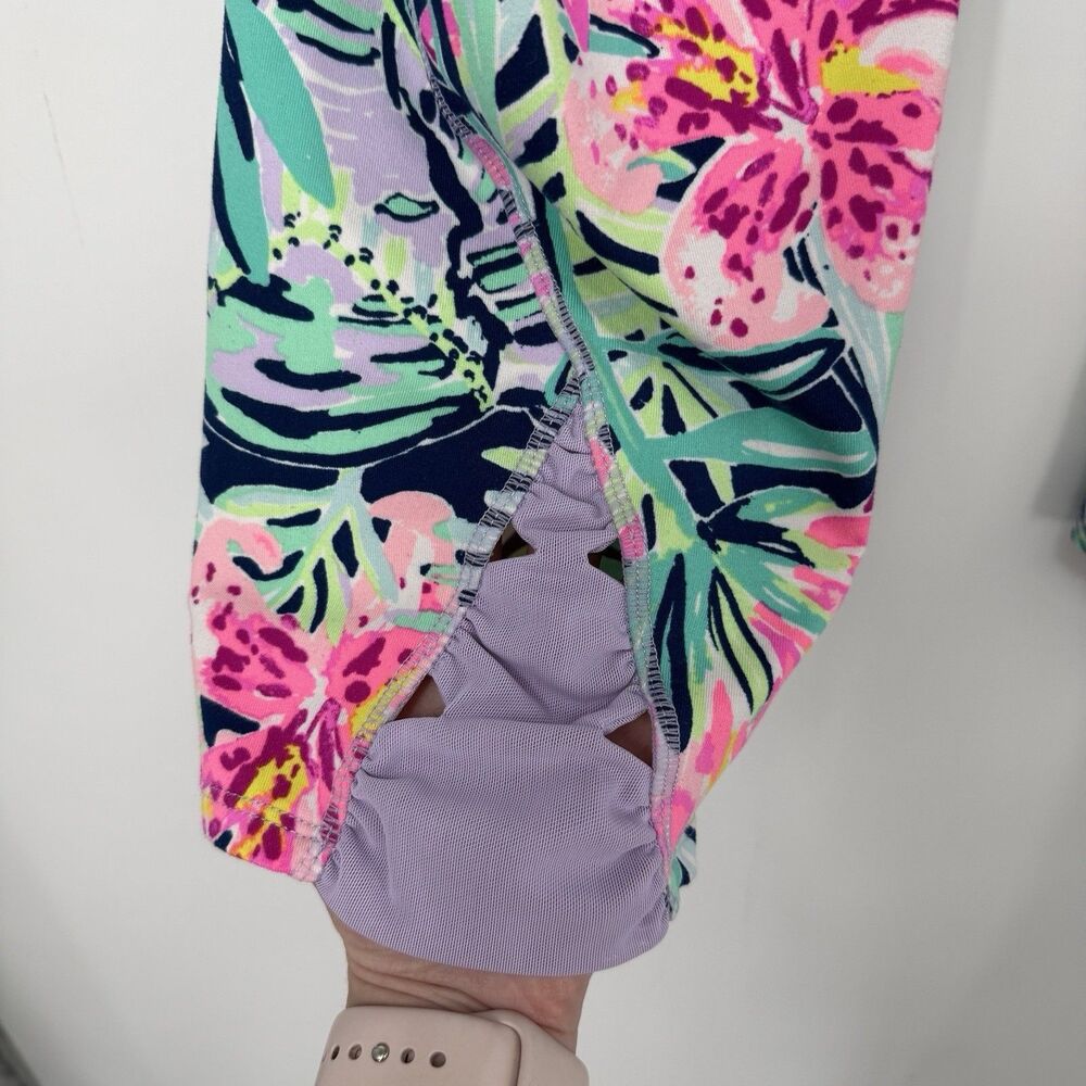 Lilly Pulitzer Luxletic Anika Weekender Cropped Legging Floral Resort Size XL - Picture 7 of 14